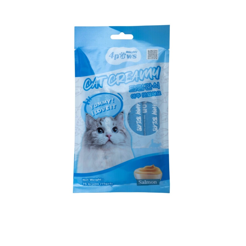 Naughty 4Paws Cat Creamy Treat Salmon (5×15g)