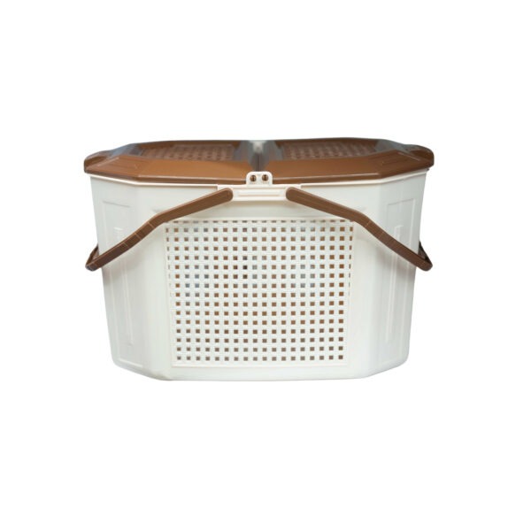 Pet Carrier Family Basket - Cream & Brown