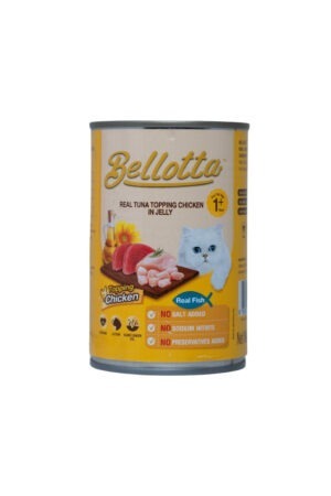 Bellotta Canned Cat Food Real Tuna Topping Chicken In Jelly 400gm