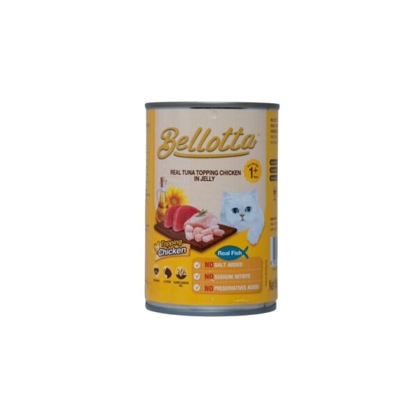 Bellotta Canned Cat Food Real Tuna Topping Chicken In Jelly 400gm