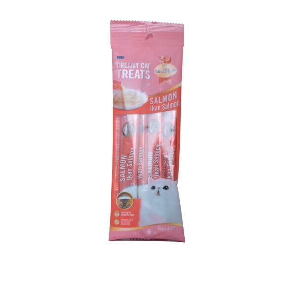 Cat treat Smartheart creamy salmon flavour 1 packet 4 pis